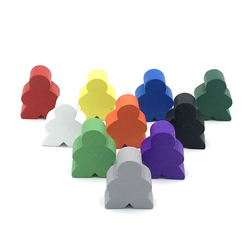 Board Game Catan - Pièces d'échecs humanoïdes en bois de