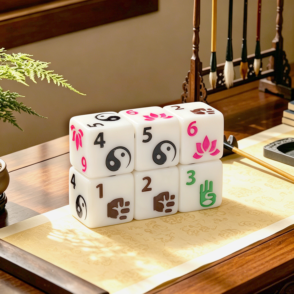 Board Game Zen - Ensemble de dés polyédriques à thème