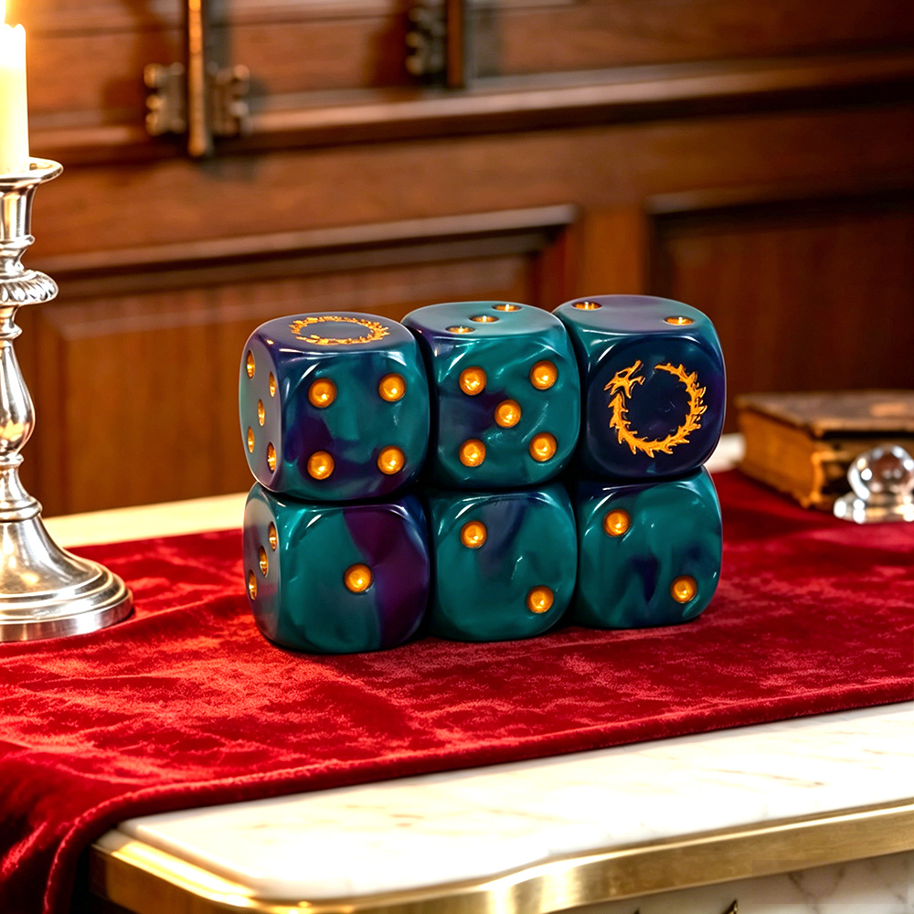Board Game Live - Lot de 6 dés polyédriques D6