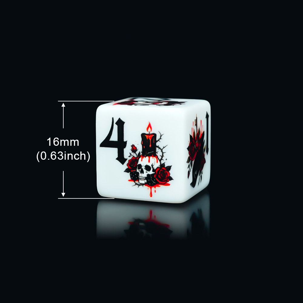 12 dés en acrylique D6 imprimé - Board Game Live avis et prix