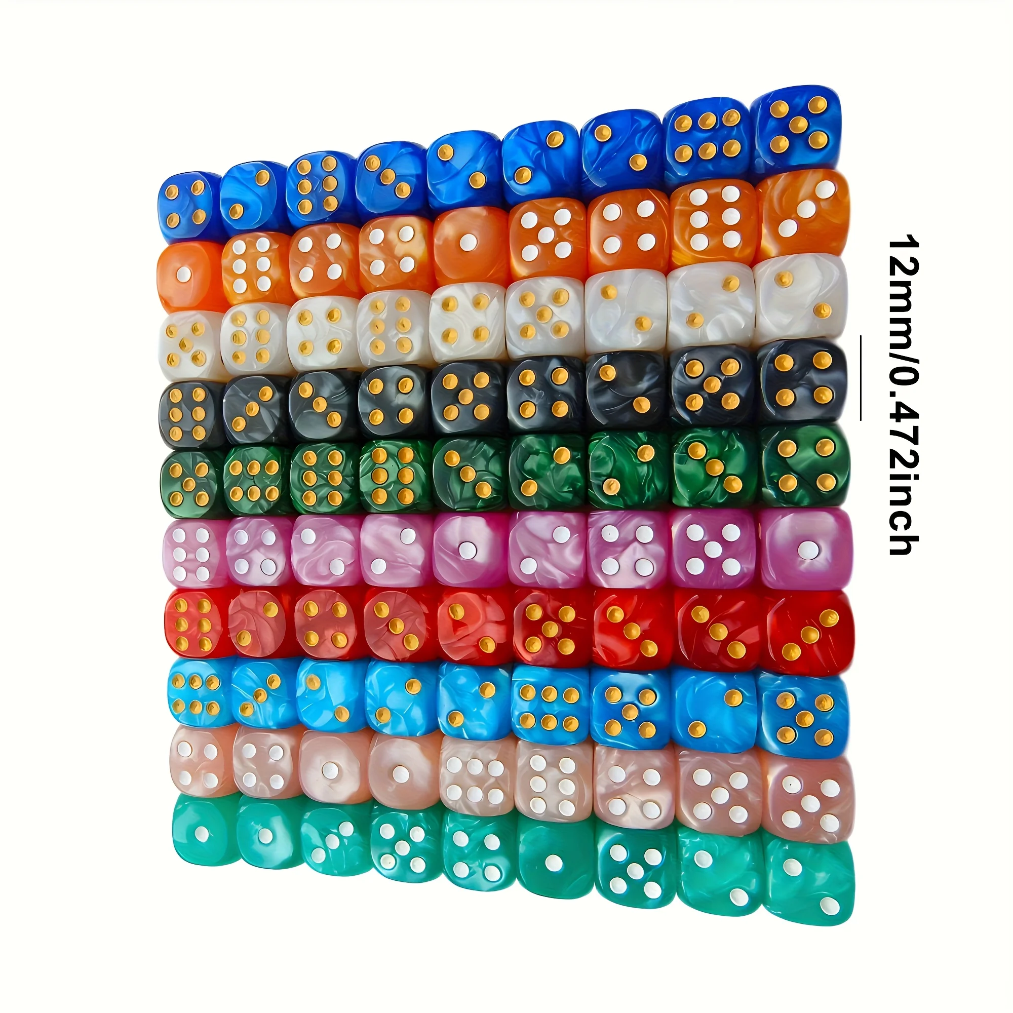10 dés D6 en acrylique à motif - Board Game Live avis et prix