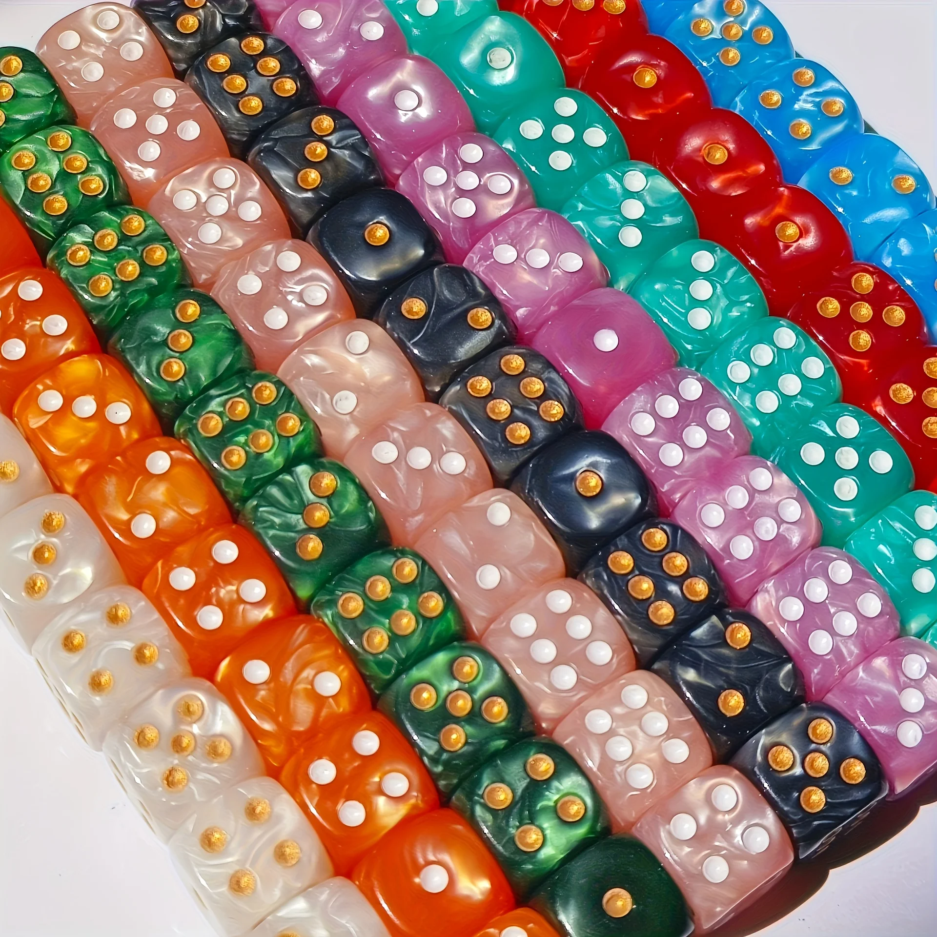10 dés D6 en acrylique à motif - Board Game Live avis et prix