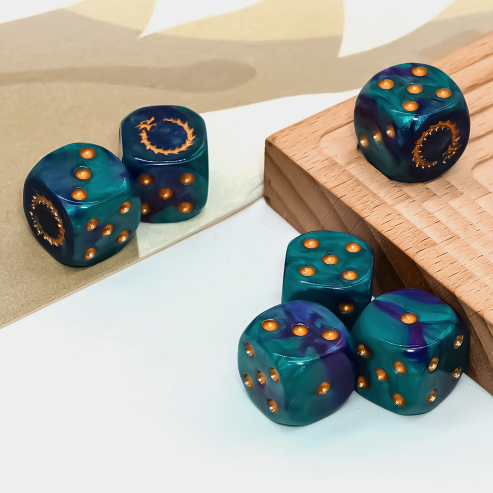 Lot de 6 dés polyédriques D6 D - Board Game Live avis et prix