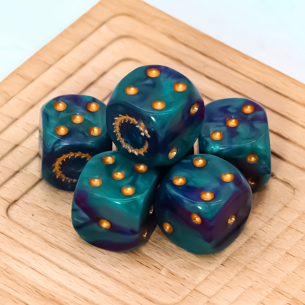 Lot de 6 dés polyédriques D6 D - Board Game Live avis et prix